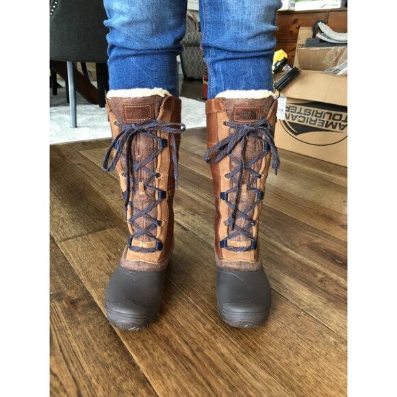 The North Face Insulated Shellista IV Tall Winter Boot W's 10.5 EU 41.5 Tan - Picture 4 of 12